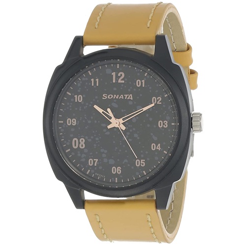 Appealing Sonata Volt+ Analog Black Dial Mens Watch Appealing Sonata Volt+ Analog Black Dial Mens Watch