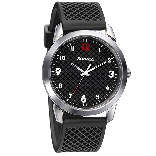 Unique Sonata Smart Analog Black Dial Mens Watch