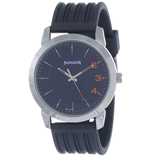 Attractive Sonata Analog Blue Dial Mens Watch Attractive Sonata Analog Blue Dial Mens Watch