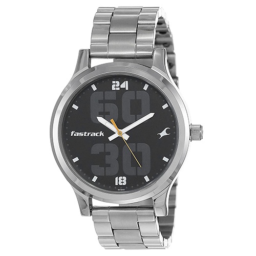 Stylish Fastrack Bold Analog Black Dial Mens Watch Stylish Fastrack Bold Analog Black Dial Mens Watch