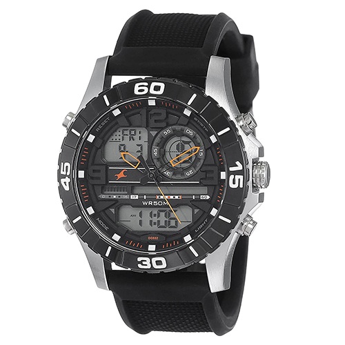 Attractive Fastrack Autumn Winter 19 Analog Digital Orange Dial Mens Watch Attractive Fastrack Autumn Winter 19 Analog Digital Orange Dial Mens Watch