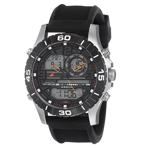 Attractive Fastrack Autumn Winter 19 Analog Digital Orange Dial Mens Watch