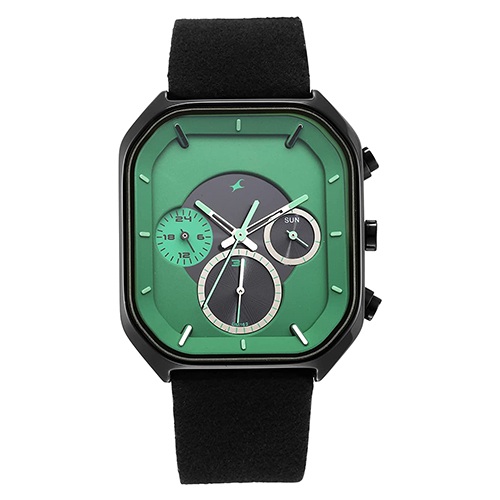 Trendsetting Fastrack After Dark Analog Green Dial Mens Watch Trendsetting Fastrack After Dark Analog Green Dial Mens Watch