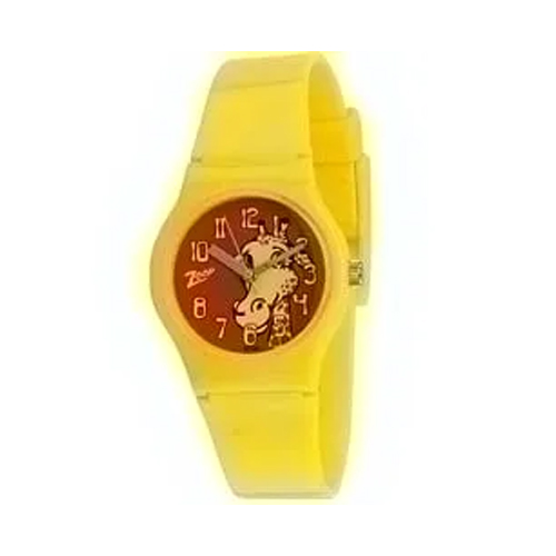 Attractive Animal Printed Yellow Coloured Kids Watch from Zoop Attractive Animal Printed Yellow Coloured Kids Watch from Zoop