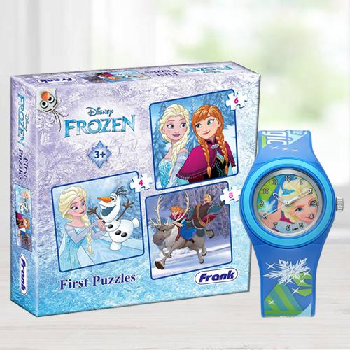 Exclusive Zoop Cartoon Analog Watch n Jigsaw Puzzles Set Exclusive Zoop Cartoon Analog Watch n Jigsaw Puzzles Set