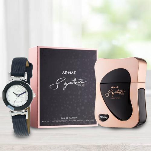 Exclusive Sonata Analog Womens Watch N Armaf Perfume Exclusive Sonata Analog Womens Watch N Armaf Perfume