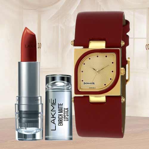 Wonderful Sonata Analog Womens Watch N Lakme Lipstick Wonderful Sonata Analog Womens Watch N Lakme Lipstick