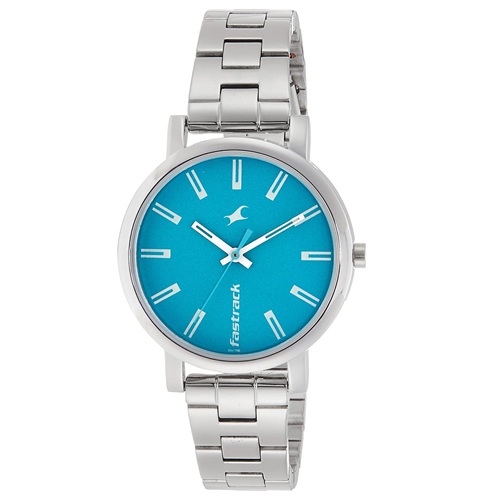 Arresting Fastrack Fundamentals Blue Dial Womens Analog Watch Arresting Fastrack Fundamentals Blue Dial Womens Analog Watch
