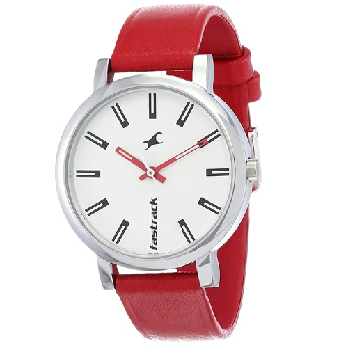 Charming Fastrack Fundamentals Analog White Dial Womens Watch Charming Fastrack Fundamentals Analog White Dial Womens Watch