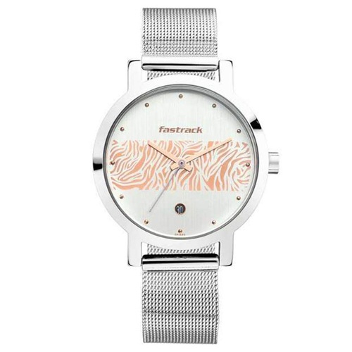 Attractive Fastrack Animal Print Silver Dial Womens Watch Attractive Fastrack Animal Print Silver Dial Womens Watch