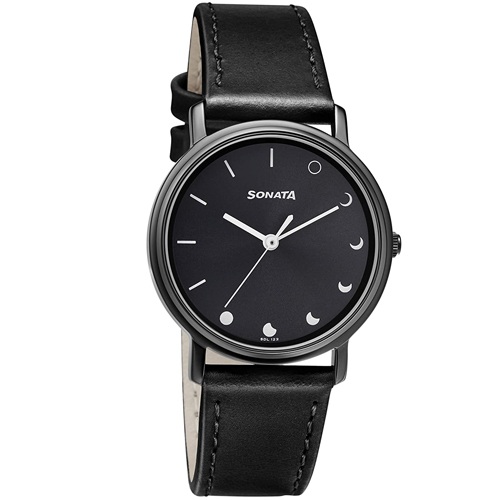 Appealing Sonata Play Analog Black Dial Womens Watch