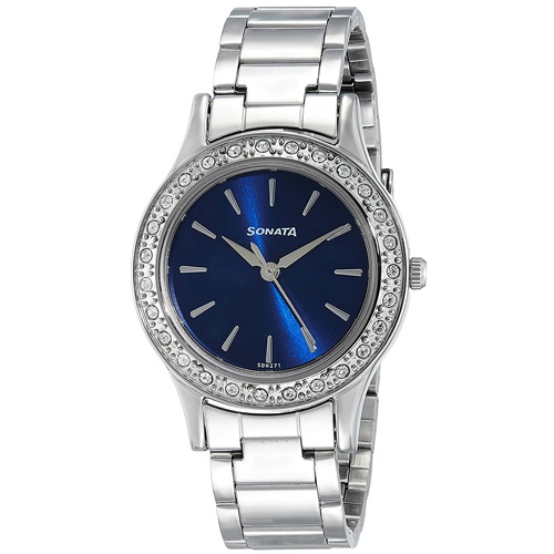 Enticing Sonata Stardust Analog Silver Dial Womens Watch Enticing Sonata Stardust Analog Silver Dial Womens Watch