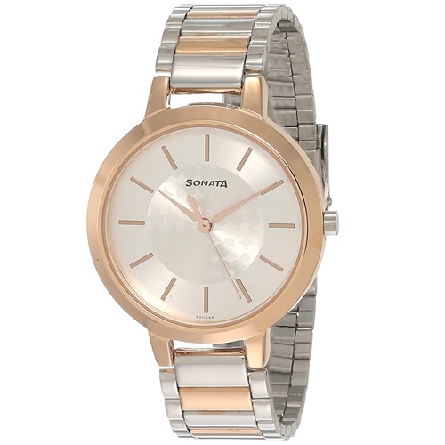 Nicest Sonata Blush Analog Silver Dial Womens Watch Nicest Sonata Blush Analog Silver Dial Womens Watch