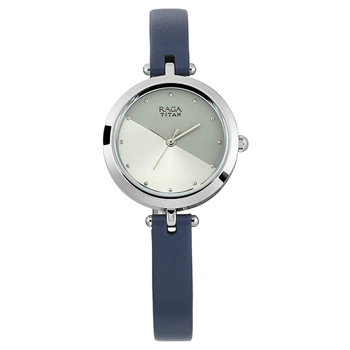 Amazing Titan Raga Viva Grey Dial Leather Strap Womens Watch