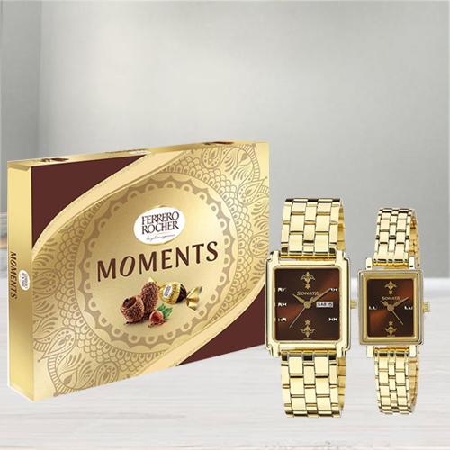 Amazing Sonata Analog Watch N Ferrero Rocher Moments Chocos Amazing Sonata Analog Watch N Ferrero Rocher Moments Chocos